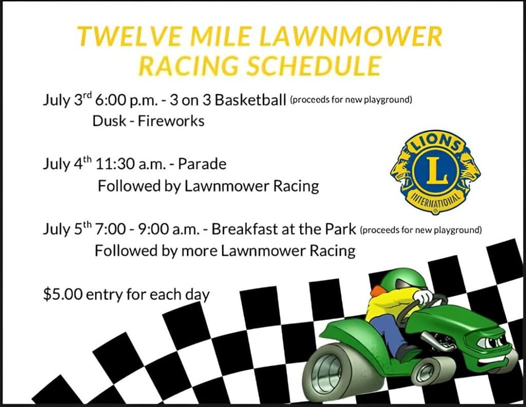twelve mile 500 schedule 2025