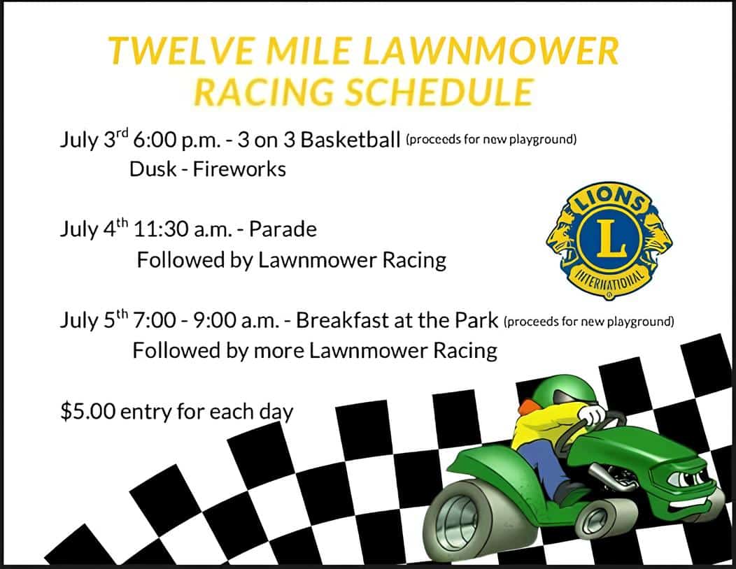 twelve mile 500 schedule 2025