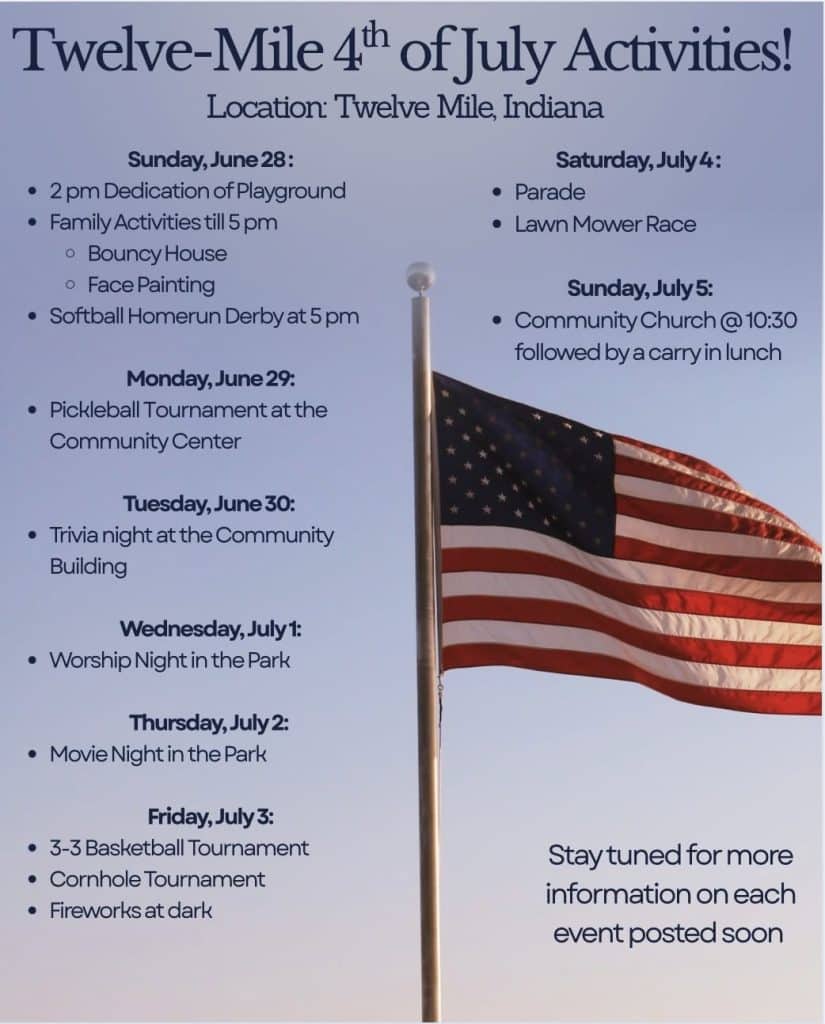 Twelve Mile schedule 2026